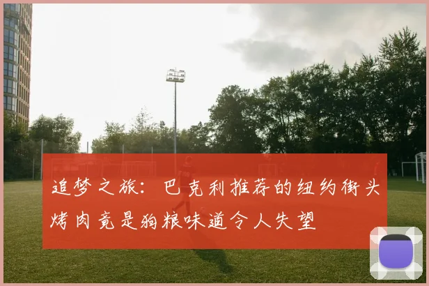 追梦之旅：巴克利推荐的纽约街头烤肉竟是狗粮味道令人失望